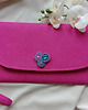 kopertówki Różowa kopertówka, torebka do ręki fuksja, torebka róż turkus 2