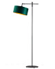 lampy podłogowe Designerska regulowana lampa stojąca z abażurem w stylu glamour MELTON GOLD 5