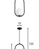 lampy wiszące Lampa wisząca zwis żyrandol lampa na sufit czarna szkło kula LED E27 1