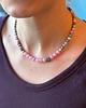 chokery Choker z jaspisu i różowego jadeitu 2