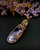 wisiory Wisiorek z fioletowym agatem wire wrapping 4