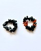 pierścionki elastyczne Pierścionki handmade z bursztynem Amber Noir Zestaw 2 szt. Agrafka Studio 2