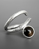 pierścionki srebrne Pierścionek  Fala z Obsydianem 2
