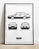 plakaty Plakat Legendy Motoryzacji - Saab 900 Turbo 1