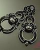 kolczyki soutache Bardzo długie czarno grafitowe kolczyki sutasz 9