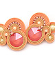 kolczyki soutache Koralowe małe kolczyki soutache 2