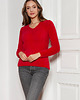 swetry damskie  Włochaty sweterek - SWE147 czerwony 1
