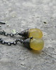 kolczyki wire wrapping Żółty chalcedon - sztyfty 2