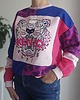 bluza bez kaptura damska Bluza patchwork - Pink Tiger - One of a kind - oversize 3