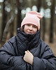 czapki damskie Cienka czapka z alpaki ALPACZINA różowa 1