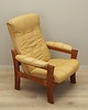 fotele Fotel skórzany żółty, duński design, lata 60, produkcja: Dania 4