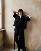 bluzki kimonowe damskie KIMO MAI short / black 3