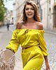 komplety damskie Satynowy komplet BALEARES w limonkowym kolorze 5