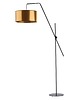 lampy podłogowe Czarno-złota lampa podłogowa w stylu glamour BILBAO MIRROR 3