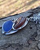 wisiory Lapis lazuli i bursztyn - wisiorek 2