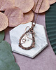 wisiory Miedziany wisiorek wire wrapping z opalem dendrytowym #450 2