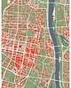 plakaty Plakat Warszawa - plan miasta 1
