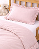 kocyki, kołderki, pościel dla dzieci Lniana pościel dziecięca z falbanką - jasny róż 2
