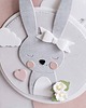 kartki scrapbooking Pamiątka Chrztu Świętego dla dziewczynki, dla chłopca króliś 3