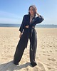 spodnie materiałowe damskie Spodnie PREMIUM PALAZZO FEELINGS BLACK BOSSY 2