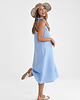 sukienki midi damskie Lniana Sukienka FLORA MIDI blue sky 4