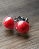 kolczyki wire wrapping czerwone maliny - kolczyki 3