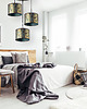 lampy wiszące Lampa Wisząca Sufitowa Glamour Złoty Abażur 3