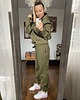 bluza z kapturem damska Bluza Line Khaki 1