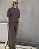 t-shirt damskie Wiskozowy t-shirt oversize - kakao 7