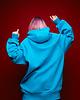 bluza z kapturem damska Bluza SUMO niebieska  / oversize hoodie 3