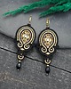 kolczyki soutache Kolczyki sutasz czarne ze złotem barokowe wieczorowe eleganckie Flavia 2