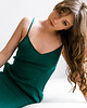 sukienki mini damskie LNIANA SUKIENKA ZIELONA 100% LEN 2