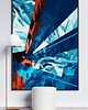 plakaty Plakat Abstrakcja blue-red 1
