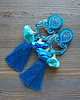 kolczyki z żywicy Blue flowers - niebieskie kolczyki soutache 4