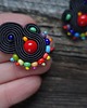 kolczyki soutache Kolorowe Lentinki- kolczyki soutache 3