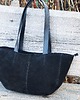 torby na ramię Shopper GINA S czarny zamsz r bc GOLD 1