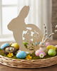 ozdoby wielkanocne Zając Zajączek Wielkanocny Figurka Ozdoba do Koszyczka Drewniana dla Dzieci 1