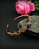 bransoletki wire wrapping Miedziana bransoleta mankietowa z lapis lazuli 2