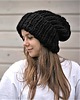 czapki damskie Wełniana czapka oversize LOOSE czarna 2