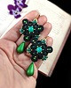 kolczyki soutache Zielona Triada kolczyki sutasz czarne 3