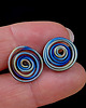 kolczyki wire wrapping Tytanowy wir- sztyfty z tytanu 3
