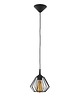 lampy wiszące Czarna lampa wisząca z pojedynczym źródłem światła KENITRA LOFT 2