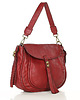 torby na ramię Torebka classic saddle bag ze skóry naturalnej na ramie czerwona 2