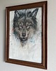 obrazy Ręcznie malowany obrazek w ramie " Wilk" 1
