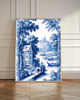 plakaty PLAKAT Toile de jouy, biało niebieska dekoracja, chinoiserie 6