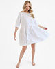 sukienki mini damskie Lniana Sukienka DAISY PURE WHITE 2