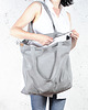 torby na ramię Lazy bag torba jasnoszara na zamek / vegan / eco 4