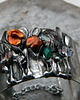bransoletki wire wrapping barwne perły - BRANSOLETA MANKIET - CUFF 2