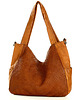 torby na ramię Torba damska shopper ze skóry plecionej - MARCO MAZZINI brąz camel 3