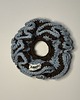 gumki do włosów Brown & blue crochet scrunchie. 1